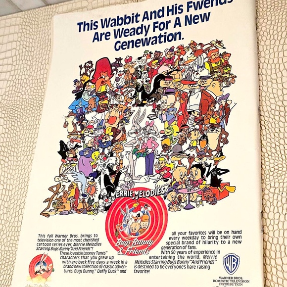 Bugs Bunny "He's 50 Folks!" 50th Anniversary Magazine With Animation Cell - Picture 3 of 4